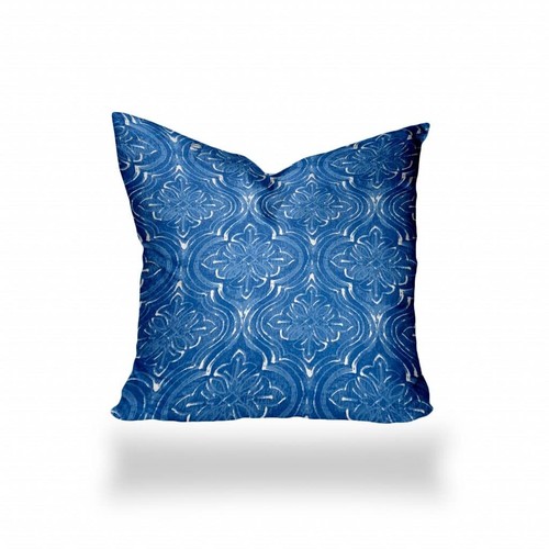 Внутренняя и Наружная подушка Ikat Throw 20 X 20 Сине-Белых подушек на молнии