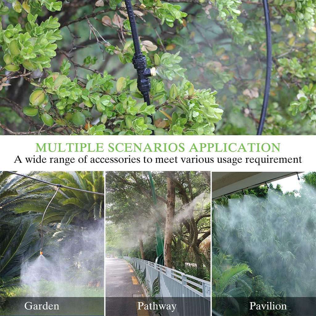 21Pcs Irrigation Misting Nozzles Set Outdoor Cooling Water Mist Fog Spray System