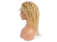18inch deep curly 10A grade cuticle intact virgin human hair fashion lace front wigs for Hair Loss