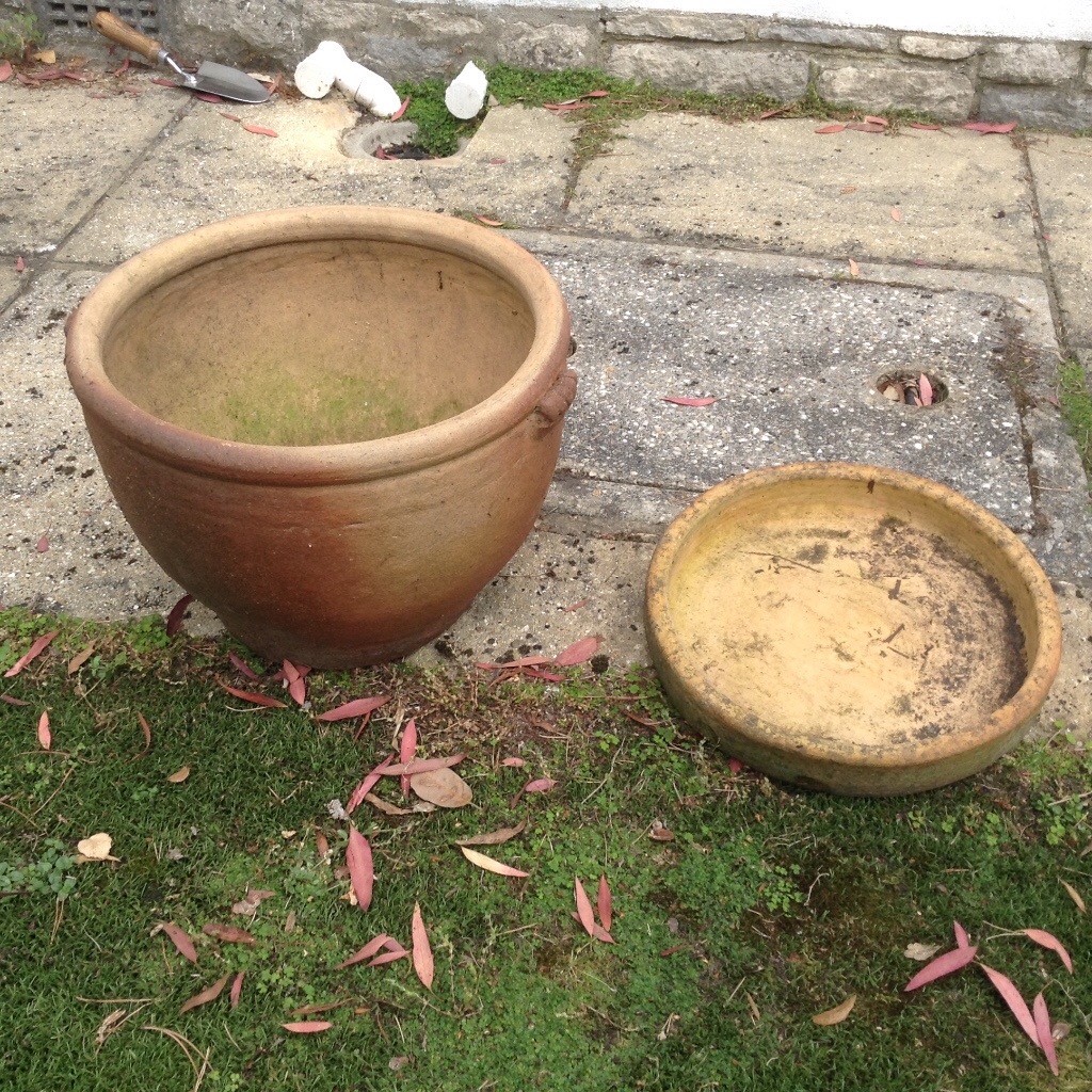 Large terracotta pot and tray for sale in Poole, Dorset Gumtree