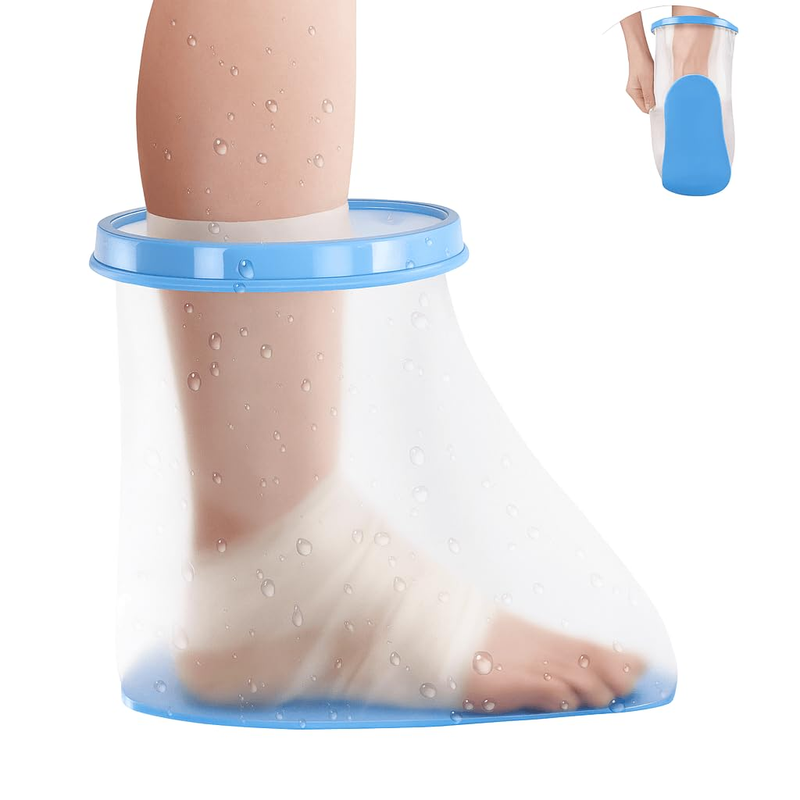 Fxdunjr Waterproof Foot Cast Cover for Shower Adult Shower Boots for Foot after