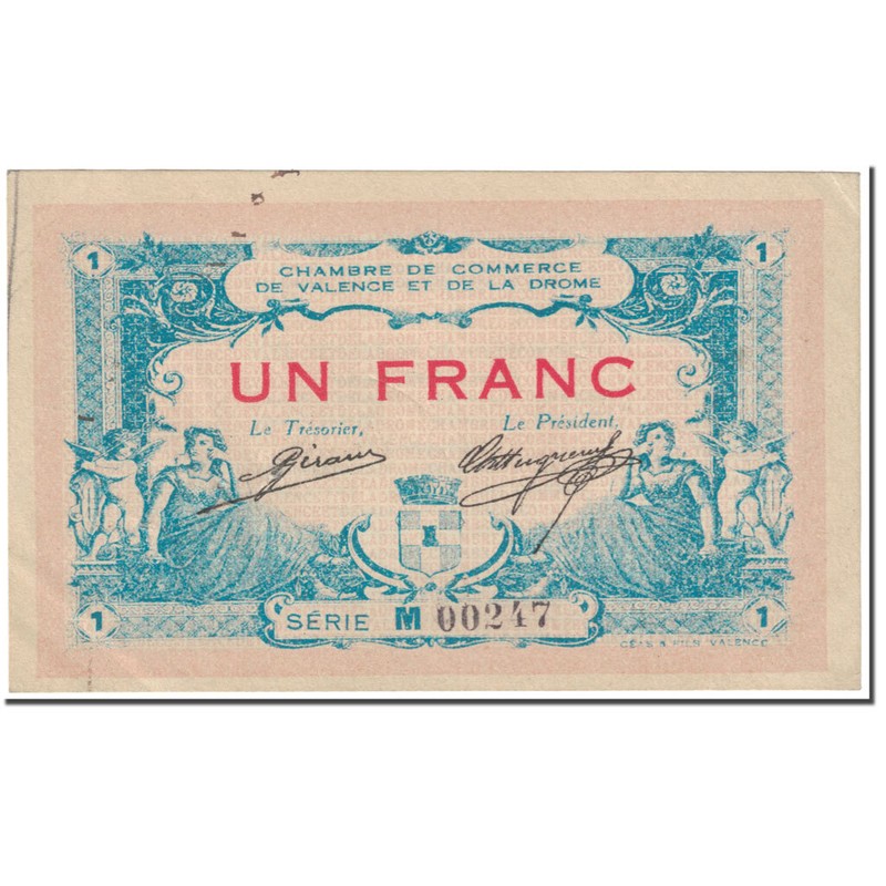 [#605908] France, Valence, 1 Franc, 1915, Ttb, Pirot:127-7