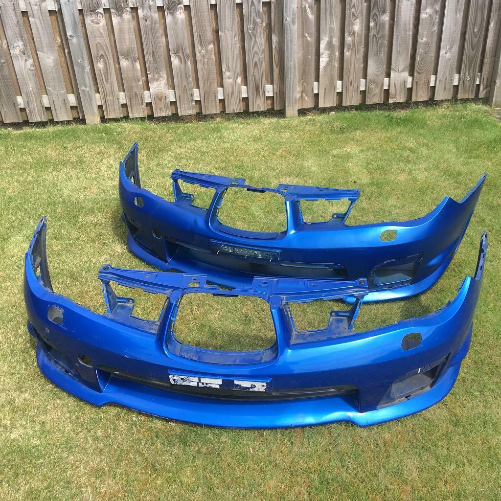 2x SUBARU IMPREZA 0507 HAWKEYE FRONT BUMPER O2C BLUE WRX STI TURBO