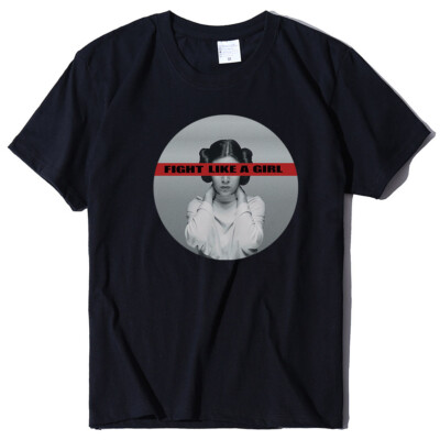 New T-Shirt Fight Like A Girl Print Feminist T Shirt Women Short Sleeve Tops