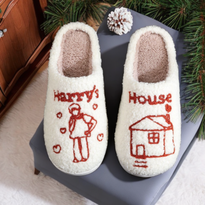 Harry House Slippers Cute Design House Fluffy Cozy Slides Harry Fans Birthday