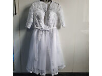 unworn tea-length wedding dress size 12 