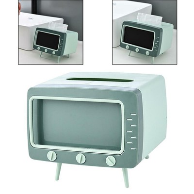 Tissue Box Desktop Phone Holder Case Organizer Bedroom
