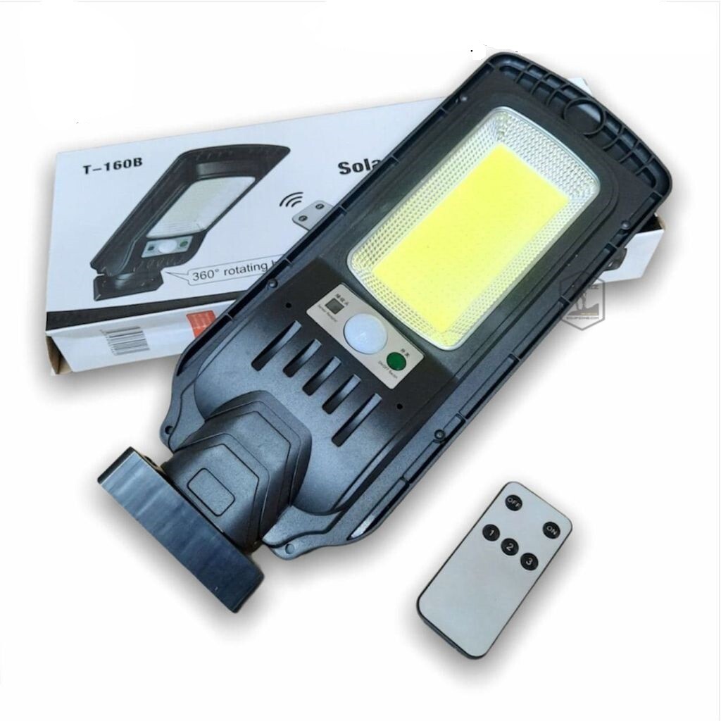 Faretto lampione con 264 led cob da esterno a pannello solare sensore T-160b sus