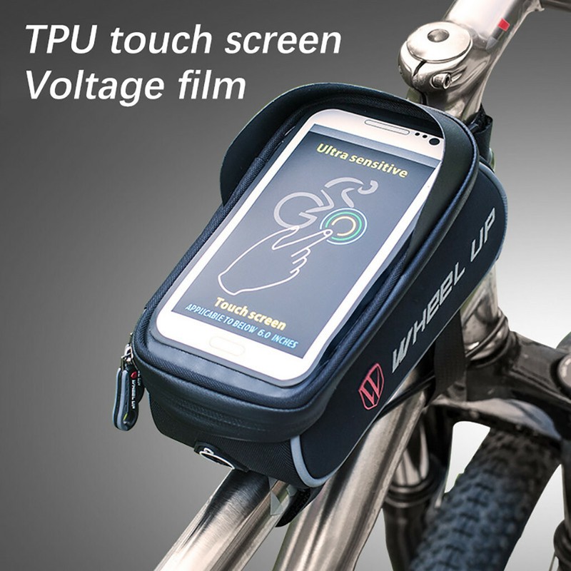 Bike Phone Mount Bag Frame Fahrradlenker Taschen mit wasserdichter Handyhülle