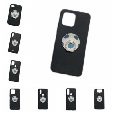 For Various Phones 3D Cute Football Finger Ring Stand Holder Soft TPU Case Cover