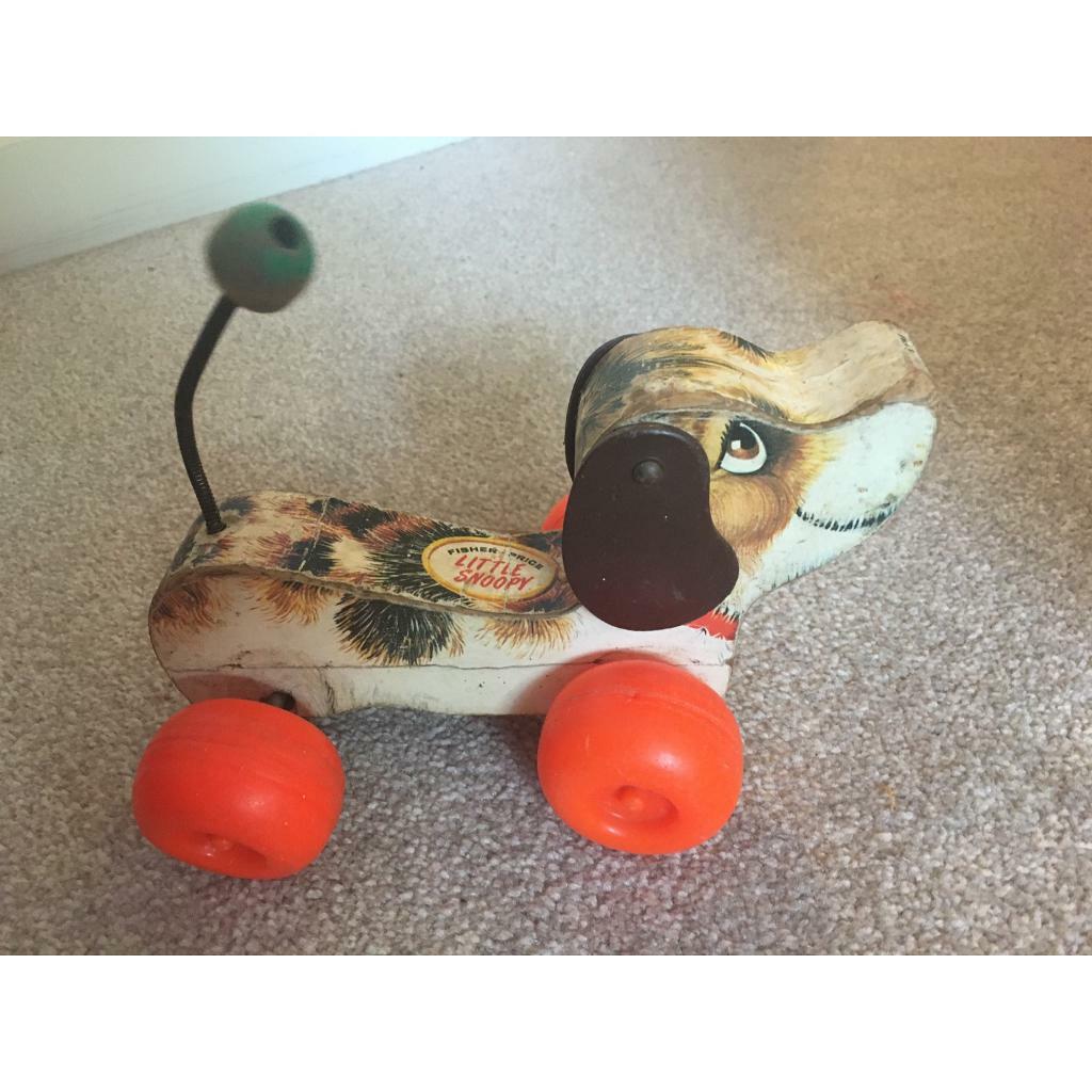 VINTAGE FISHER PRICE DOG LITTLE SNOOPY. PULL ALONG DOG TOY in Exeter