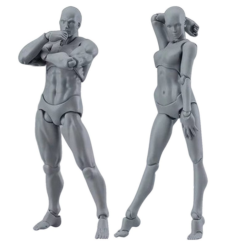 Drawing Figures For Artists Action Figure Model Human Mannequin Man Woman Kit