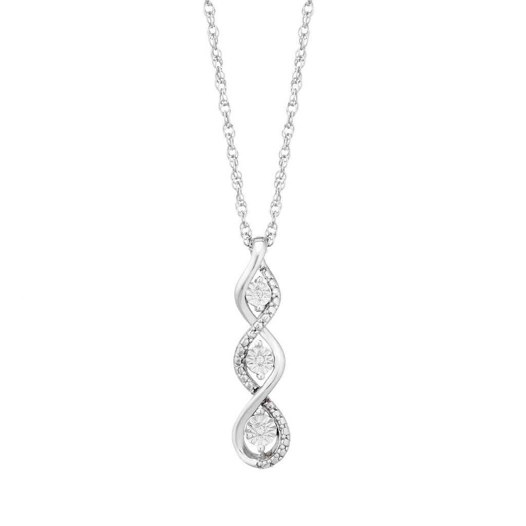 H Samuels silver and diamond necklace in Par, Cornwall Gumtree