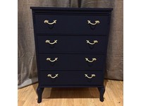 Chest of drawers in Littlehampton, West Sussex | Bedroom Dressers ... - Navy blue chest of drawers with gold handles