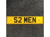 Personalised number plate with registration certificate