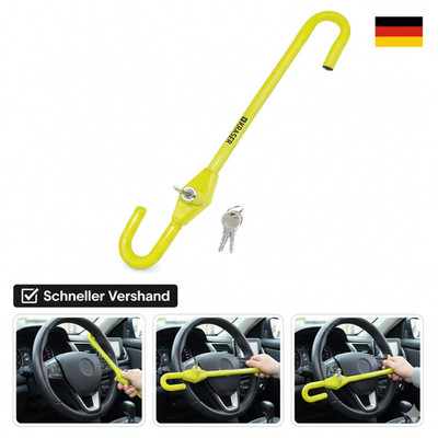 KRASER KR835 Hochsicheres Lenkradkralle Pedalsperre, Abschreckende Lenkradsperre