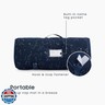Wake In Cloud - Toddler Nap Mat with Pillow and Blanket, for Kids Boys in Kindergarten Daycare Preschool Pre K, Roll Up Sleeping Bag, Spaces Stars Planet Galaxy, Navy Blue, Standard