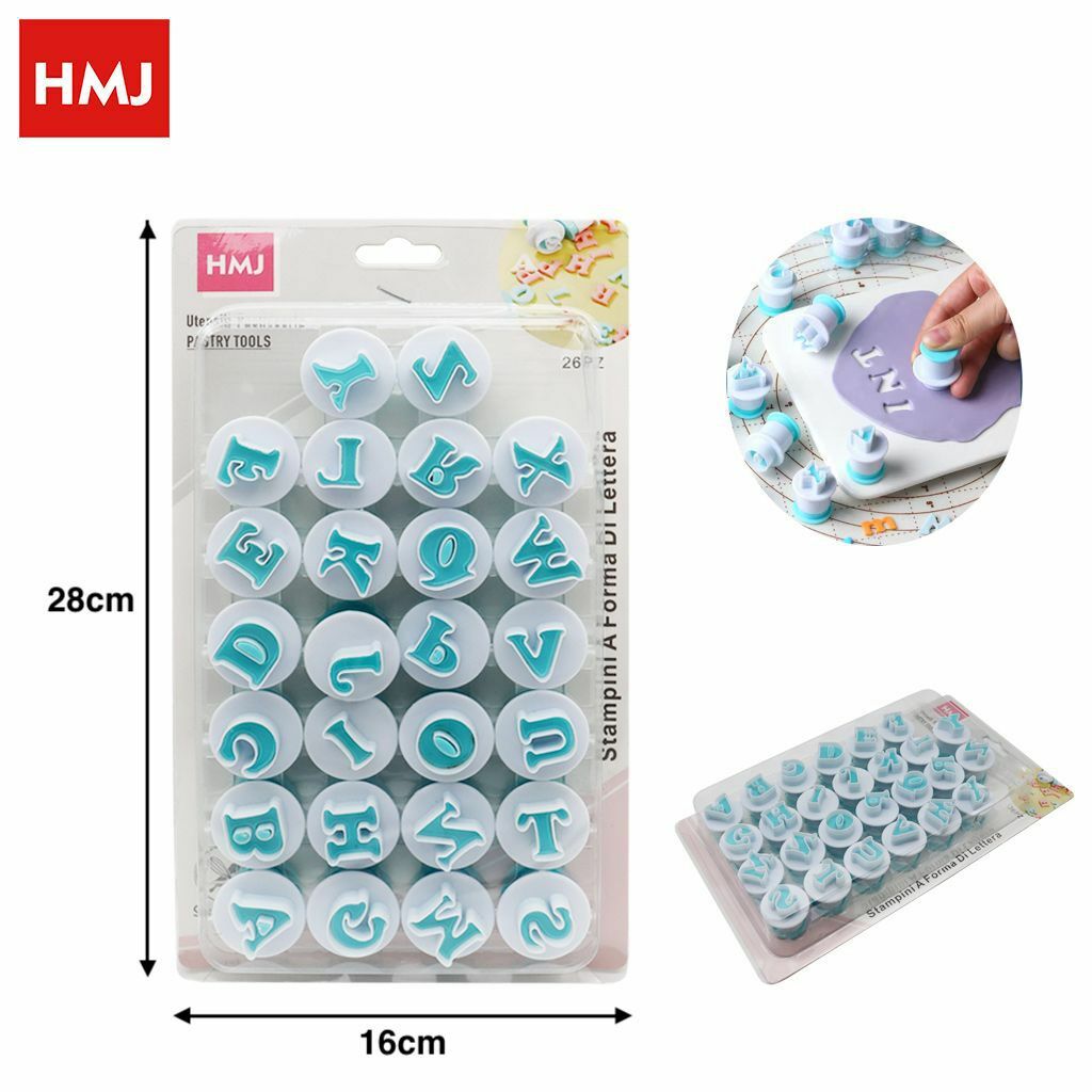 Stampini Stampi A Forma Di Lettere Per Dolci Pasta Fondente Pasticceria hmj