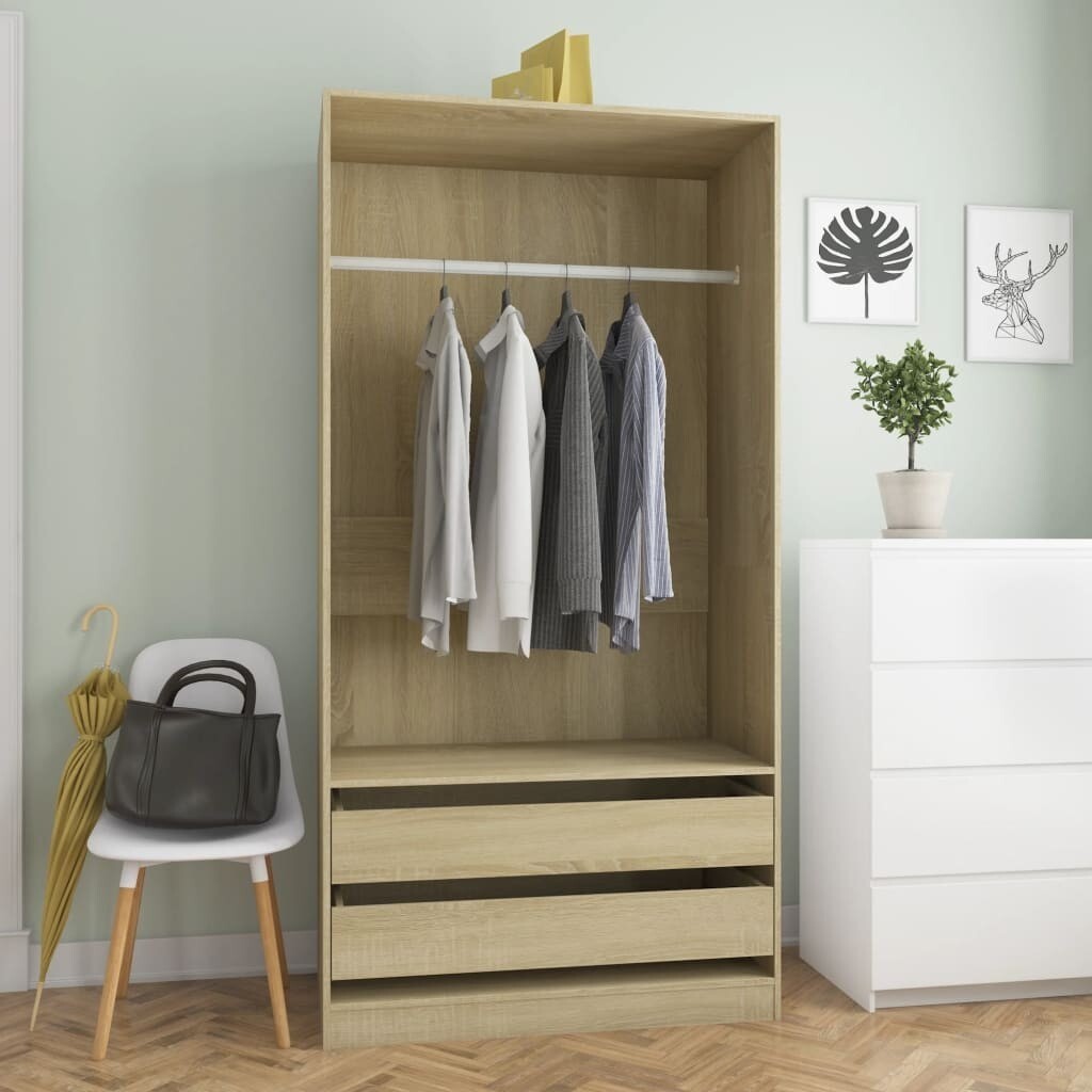 Wardrobe Sonoma Oak 100x50x200 cm Chipboard800606 in Victoria