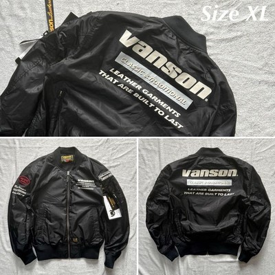 Vanson Svs2403S Bk XL Size Nylon Jacket Ma-1 A60610-3 japan