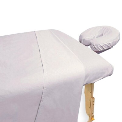 White Massage Table Flat Draw Sheet 1-Pc Medium 54x90 Inch 180TC B Grade