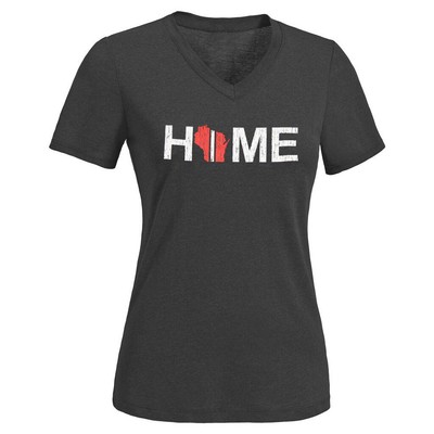Женская футболка Wisconsin Badgers Home с коротким рукавом, большого размера