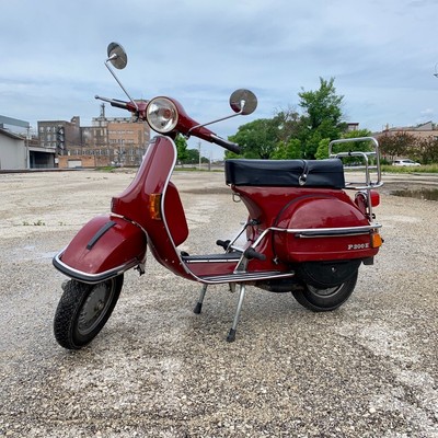 1980 Piaggio Vespa P200e Vintage Scooter in maroon MINT CONDITION