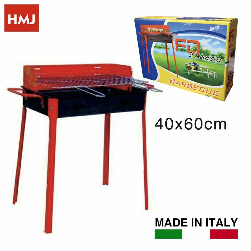 Barbecue a Carbonella Mega 40X60cm per Giardino Picnic In Metallo hmj