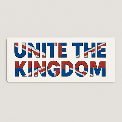 Unite The Kingdom  Bumper Sticker – Bold Political Statement Decal X 2