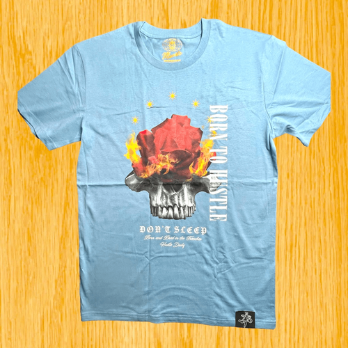 Born To Hustle Skull Urban Trap HipHop Designer Streetwear T-shirt Men’s M NWT
