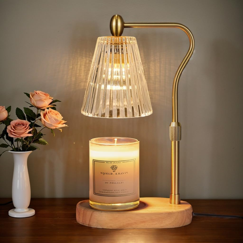 Candle Warmer Lamp - Candle Warmer Lamp with Timer and Dimmer Adjustable Height,