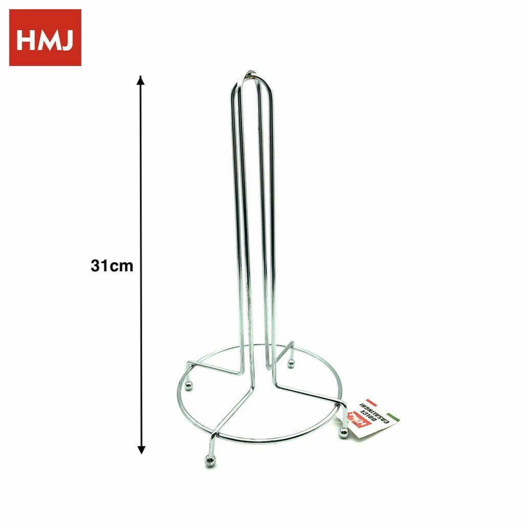 Porta Rotolo Rotolone Carta Cucina Metallo Cromato 20369 31cm hmj