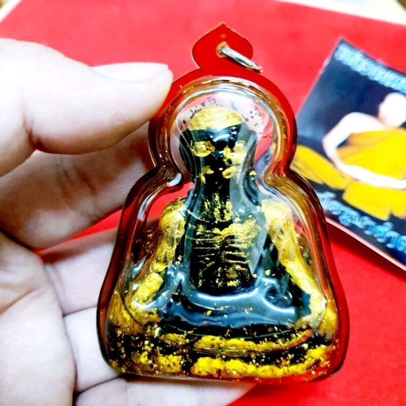 Master Kru Kai Kaew Waterproof Pendant Kruba Khampeng Talisman Power Thai Amulet