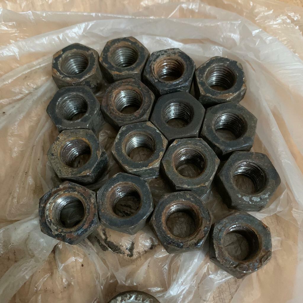 12 Piece Full Set of Car STEEL WHEEL LUG NUTS came off Ford Fiesta mk6