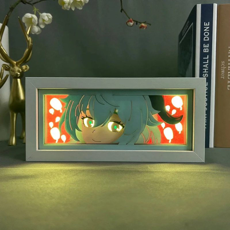 Genshin Impact Ganyu Led Night Light Box for Bedroom Decor Nightlight Creative B