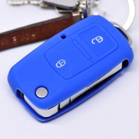 Auto Schlüssel Schutz Hülle Dunkelblau für VW S...