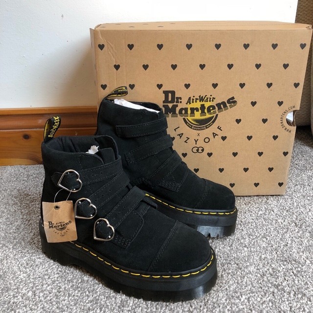 lazy oaf dr martens buckle boot