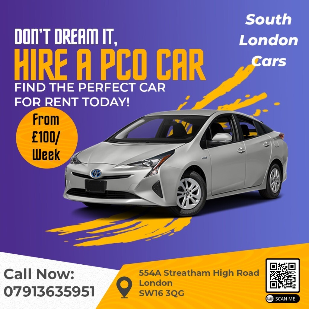 **£100 PER WEEK** / PCO Car Rent/ PCO Car Hire / Rent / Uber / Toyota