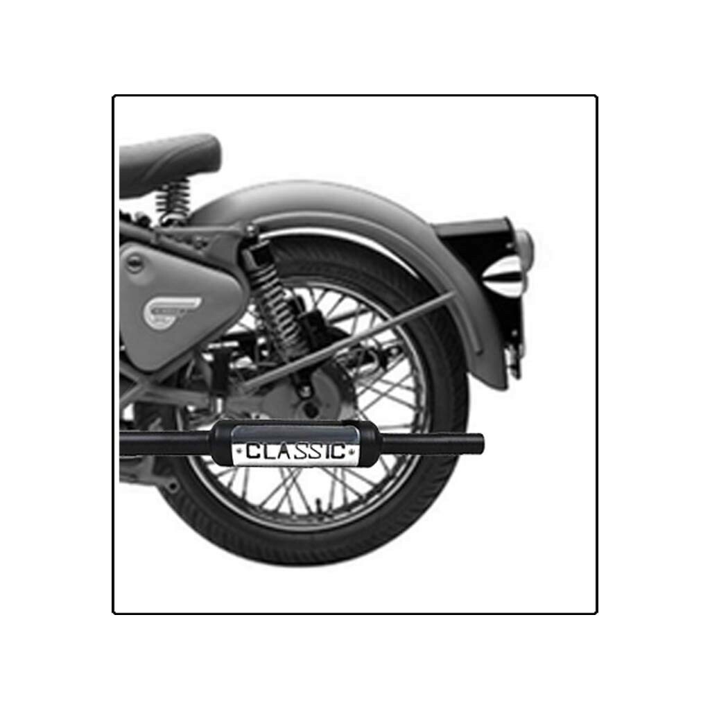 Silencer Exhaust Glass wool Black & Chrome For Royal Enfield Classic 350 cc 