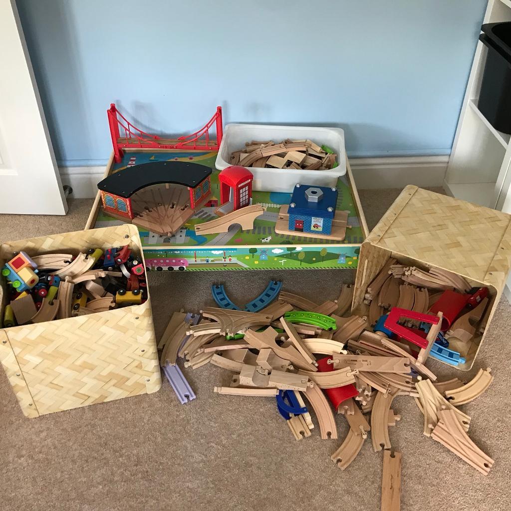 wooden train table tesco