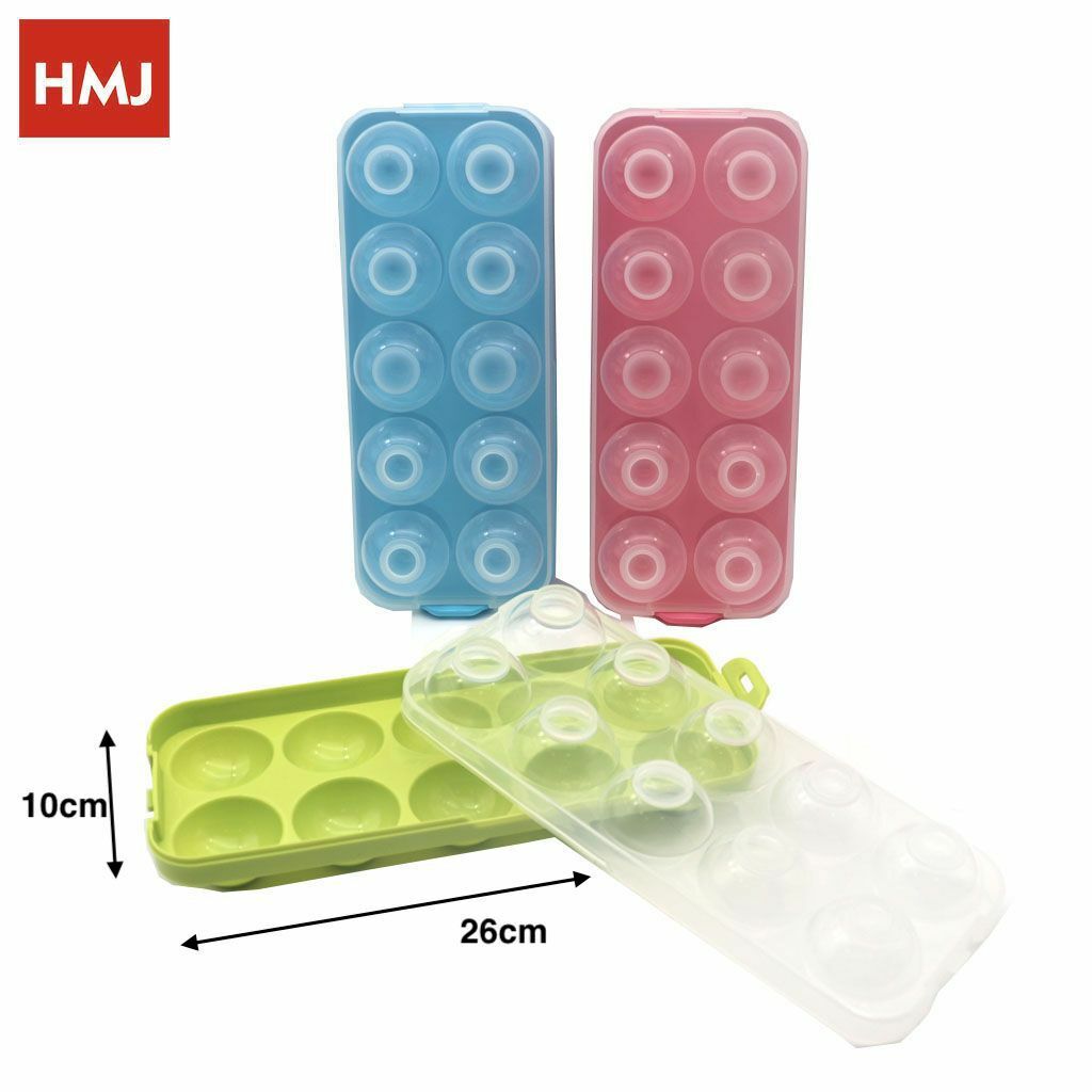 Portauova Porta 10 Uova Posti Contenitore Frigo Plastica Scatola Box hmj