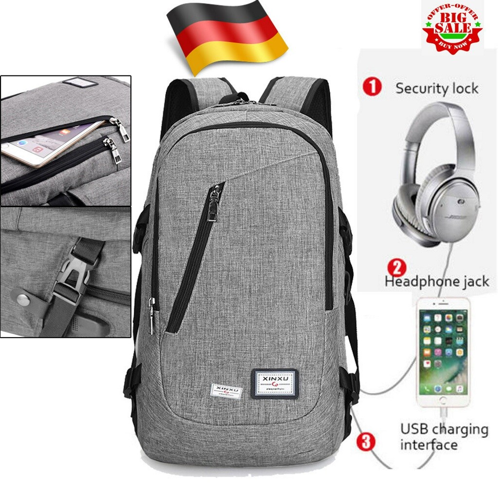 Rucksack Laptop Backpack 15,6 Zoll Reise Freizeit Schulrucksack für Damen Herren