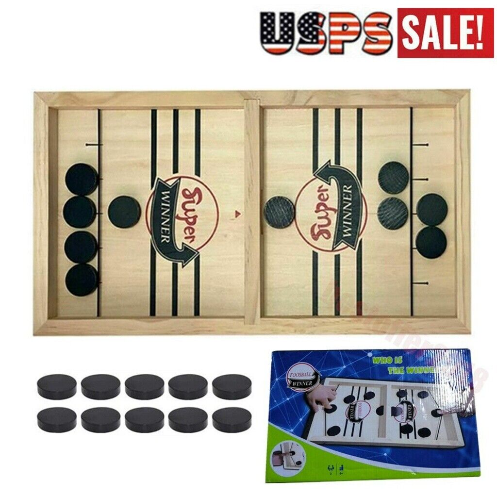 Fast Sling Puck Game Paced SlingPuck Winner Board Family Games Child Play Toys