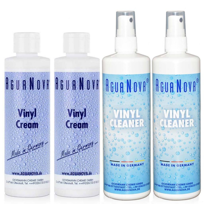 Wasserbett Pflege Set Agua Nova 2x Vinylreiniger + 2x Vinylcreme ZubehÃ¶R Auto
