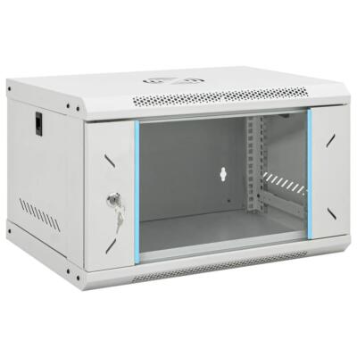 6U Wall Mounted Network Cabinet 19 Inch IP20 Compact Server Rack Enclosure