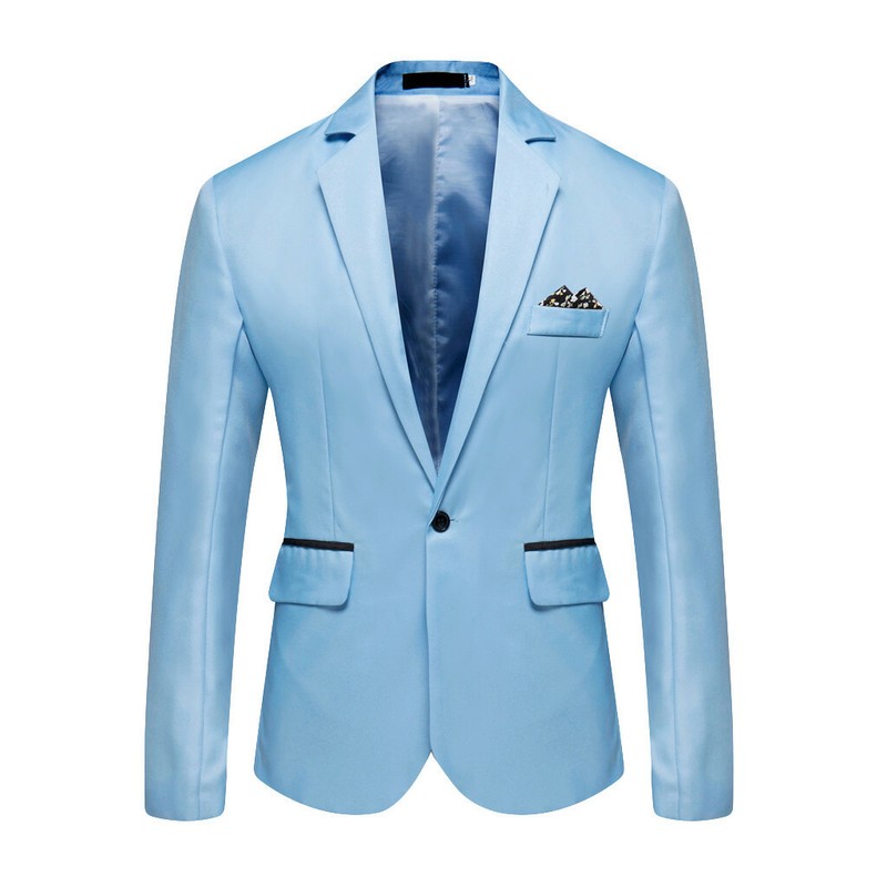 Mens Formal One Button Blazer Tuxedo Coat Business Wedding Party Dress Suits