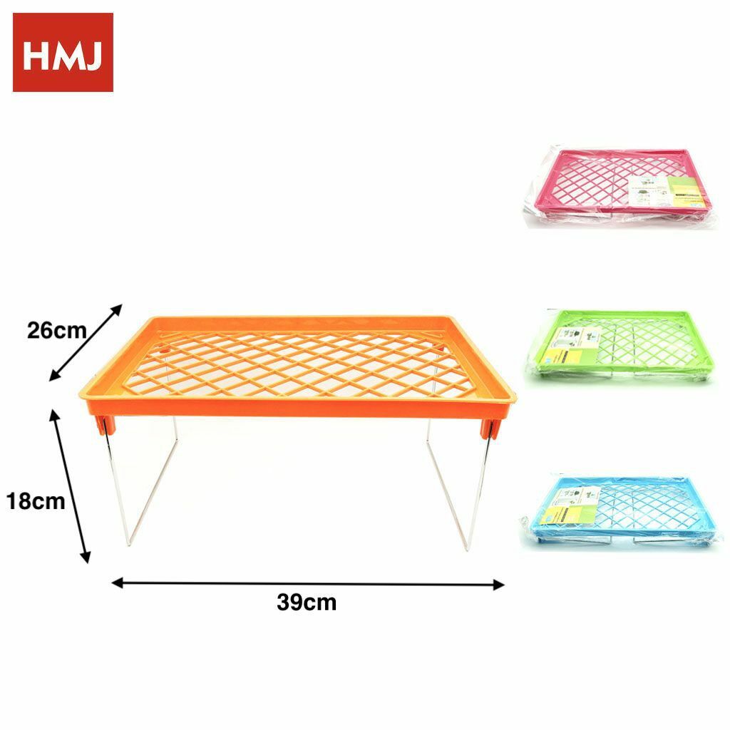 Tavolino Poggia Piatti Mensola Pieghevole Organizer Cucina 39x26x18cm hmj