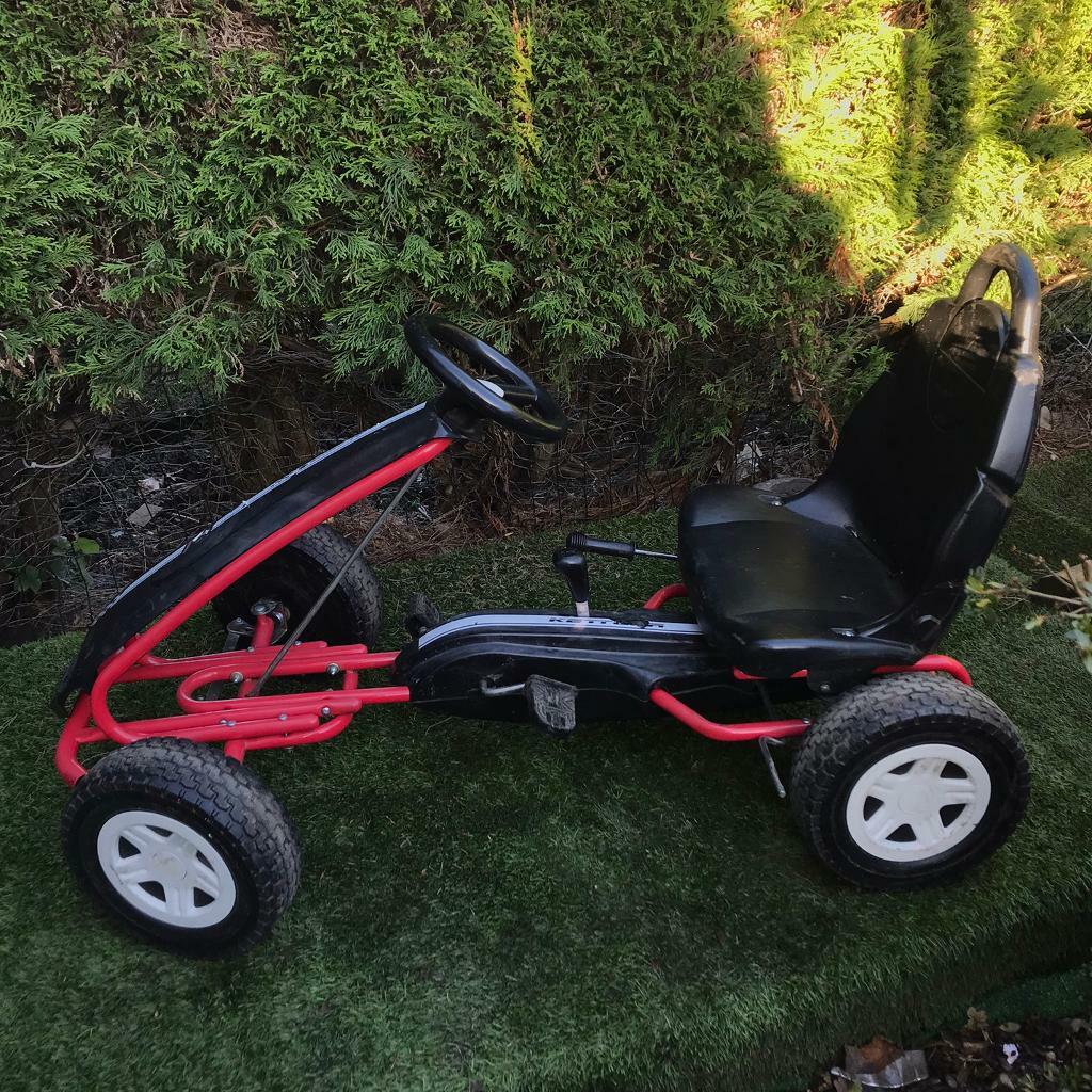 Kids Go Cart, Pedal Powered Buggy Car Kart with Rubber Peddle Buggie
