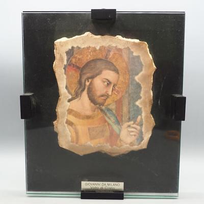 Vintage Giovanni Da Milano Volto Di Cristo Painted Stone Tile ...