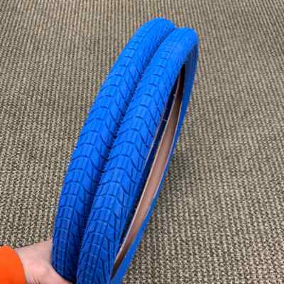BICYCLE TIRES 20 X 1.95 BLUE WALL FITS OLD SCHOOL BMX GT MONGOOSE SCHWINN OTHERS